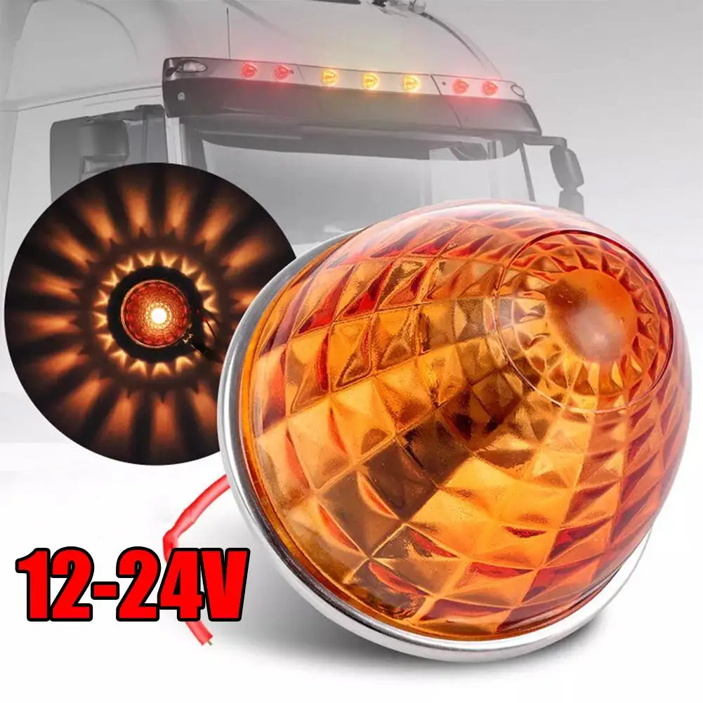 1156 لمبة شاحنة الجانب ماركر ضوء العنبر البطيخ ضوء الزجاج عدة 12 فولت 24 فولت مؤشر تحذير ضوء اكسسوارات السيارات الجانب ضوء