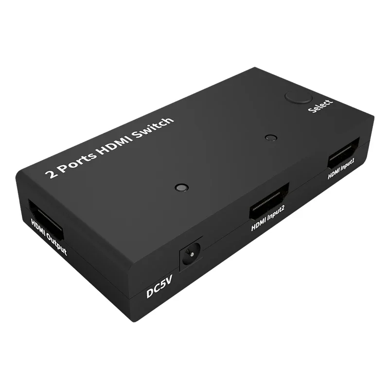 

HDMI switcher 2 in 1 out 1080P without power supply, plug and play, then plug in the identification signal.