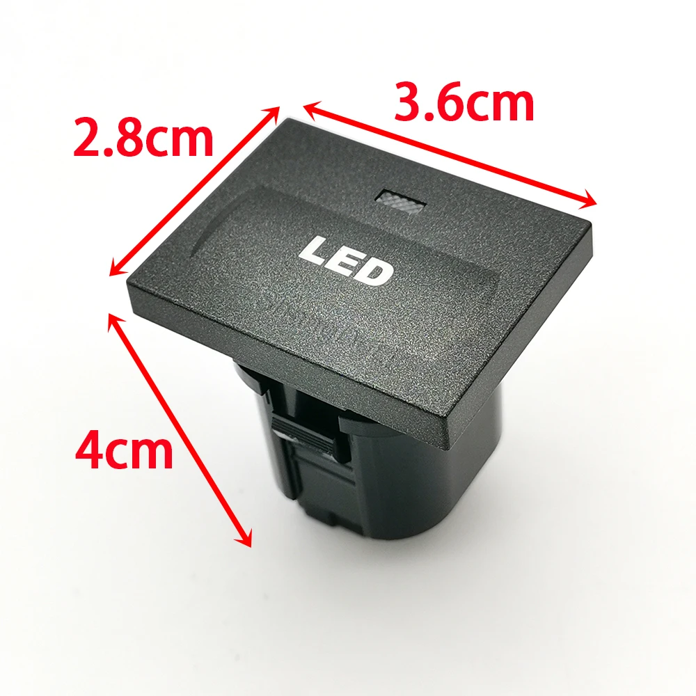 1PC Schwarz Auto LED Radar Vorne Hinten Nebel Licht Power On Off Schalter Taste Mit Verbinden draht für Ford Focus 2 Mk2 2009 2010 2011 – Detail 2