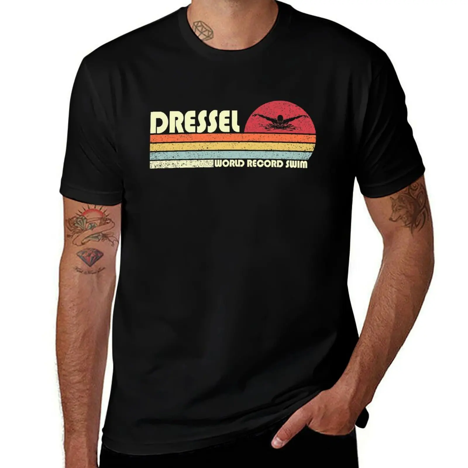 

Dressel Swim man cotton soft t Swimming Vintage 2021 Team US Record t T-Shirt shirts man for World summer shirt