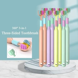 Three Sided Toothbrush Soft Bristle Tooth brush Ultra Fine Toothbrush Oral Care Safety Teeth Brush Oral Health Cleaner