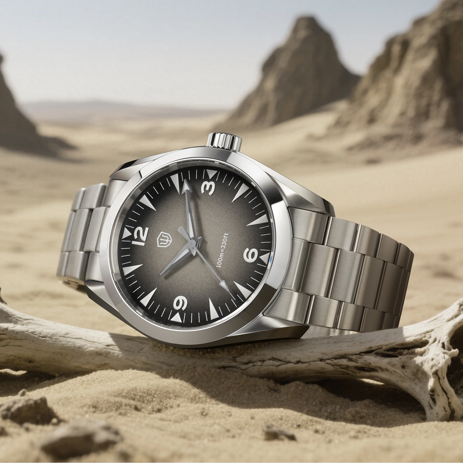 Watchdives VH31 الاجتياح ساعة يد تعمل بالحركة الثانية 38 مللي متر الياقوت مضيئة مقاوم للماء 100 متر الفولاذ المقاوم للصدأ خمر الساعات WD0006