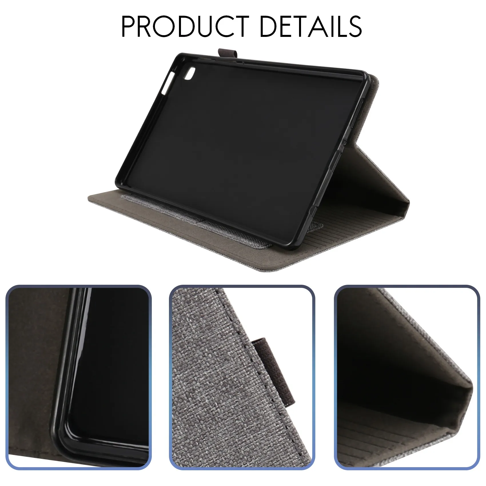 Funda protectora para Samsung Galaxy Tab A7 Lite, carcasa trasera con soporte y bolsillo, 8,7 pulgadas, 2021 (Sm-T220 / T225)