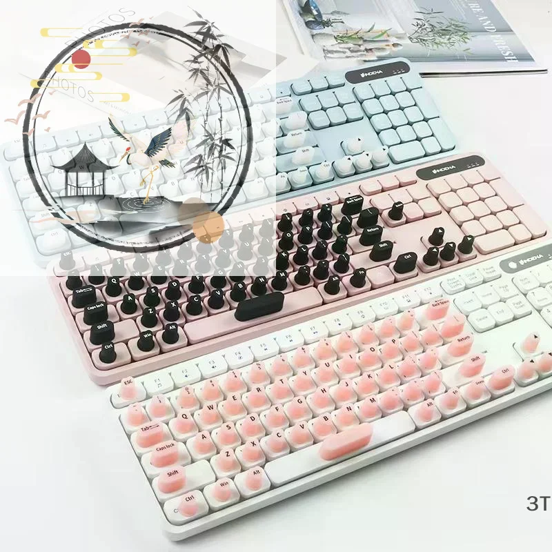 Raised Keyboard Stickers: 70PCS Long Nails Universal Nail Art Bubbles Soft Silicone Keycaps