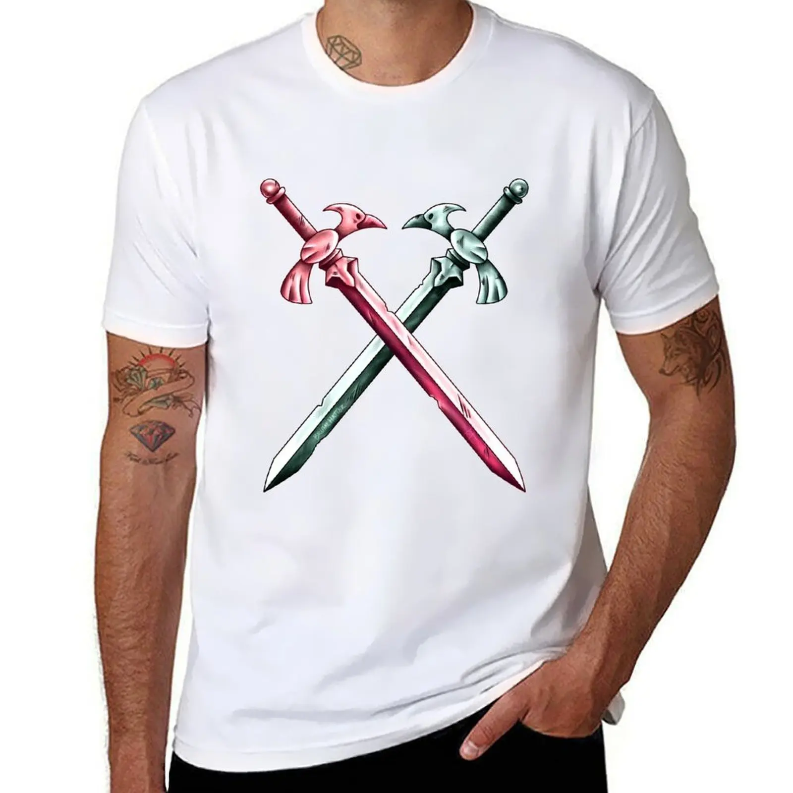 

Heron swords T-Shirt t shirts for man pack white t shirt for man t shirt man cotton T-Shirt