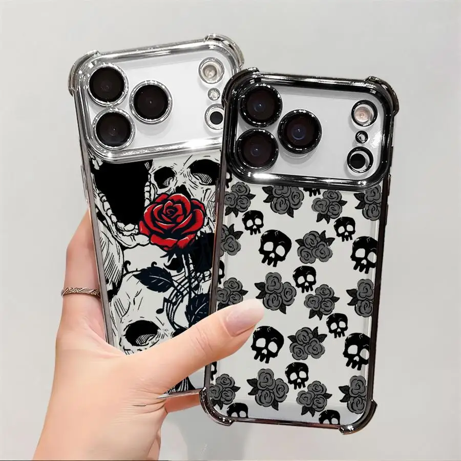 Totenkopf-Handyhülle für Apple iPhone 17 Pro Max 11 Air 15 13 14 16 17 12 Plus XS XR
