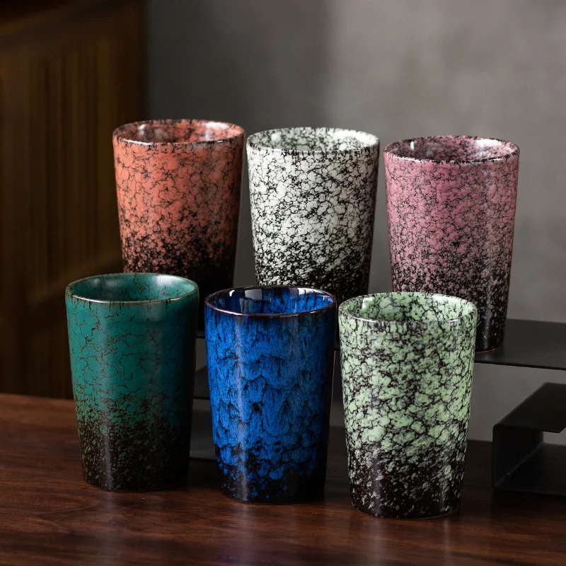 Kiln-turned Jianzhan Mug Large Capacity Water Cup Japanese Styleretro Stoneware Creative Coke Cup Single Cup Teacup