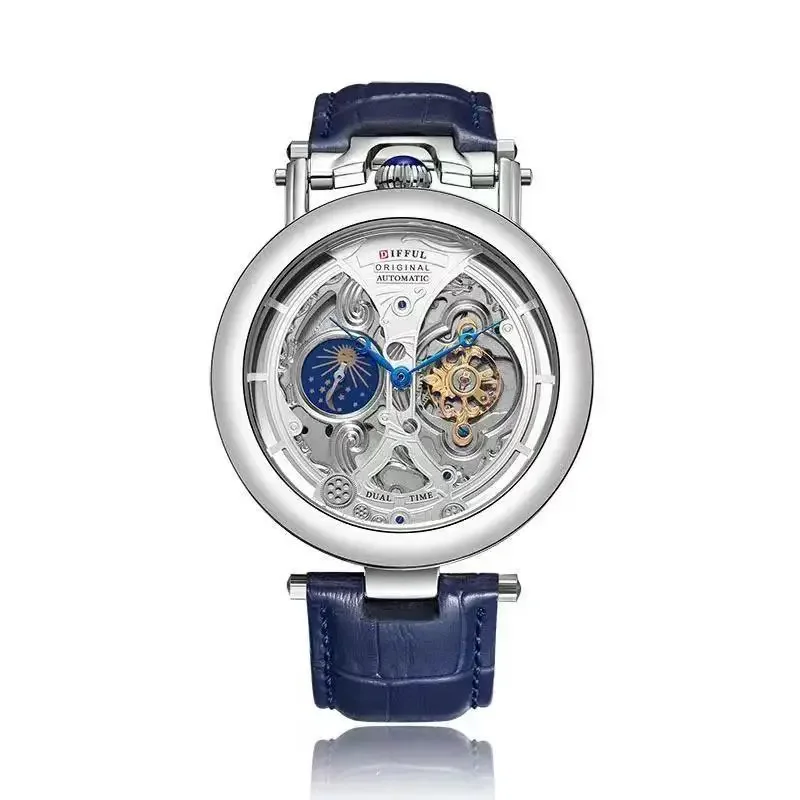 Men's mechanical fully automatic personalized hollow tourbillon men's large dial fashion trend brand