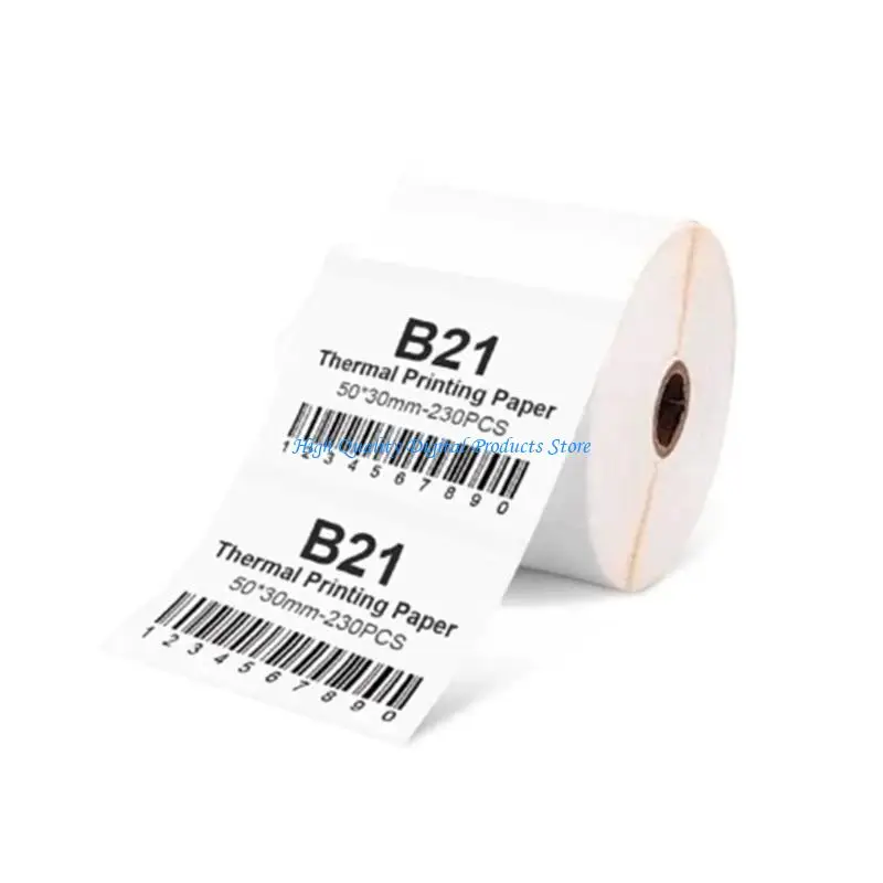 

U2JE Thermal Paper 230 Sheets Roll 50X30MM Strong Stickiness Cash Register Paper for B21 Thermal Printer Printing Tag