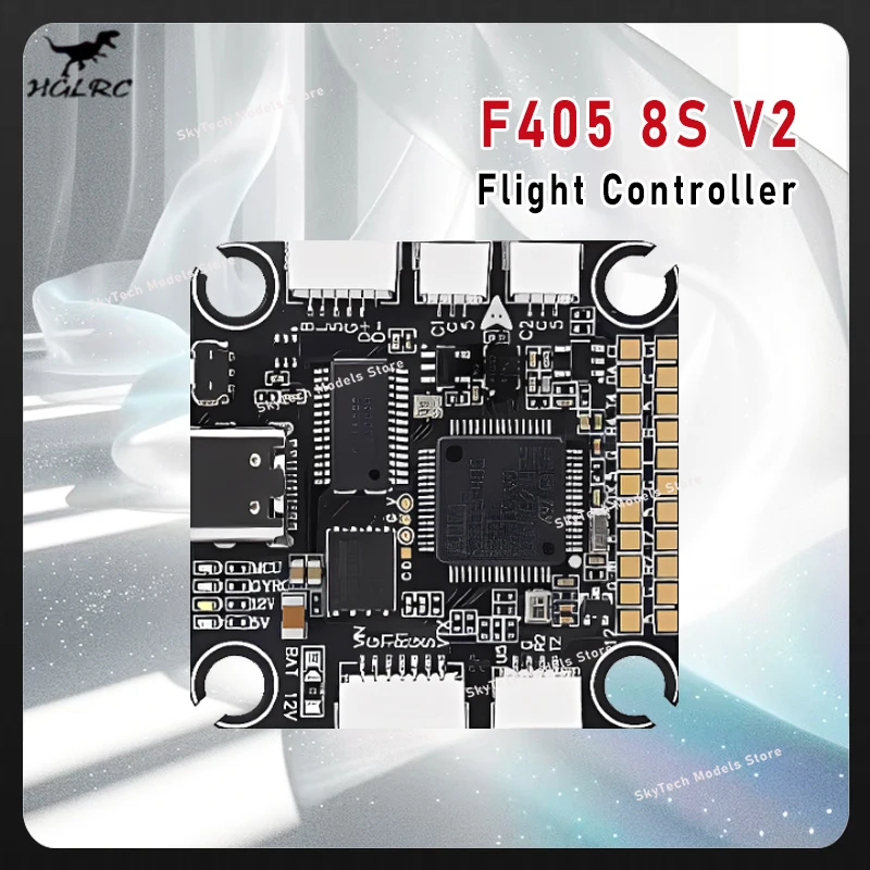 HGLRC F405 8S V2 Flight Controller STM32F405 ICM42688 Gyro 16MB Black Box for Long Range Freestyle Cinewhoop FPV Quadcopter