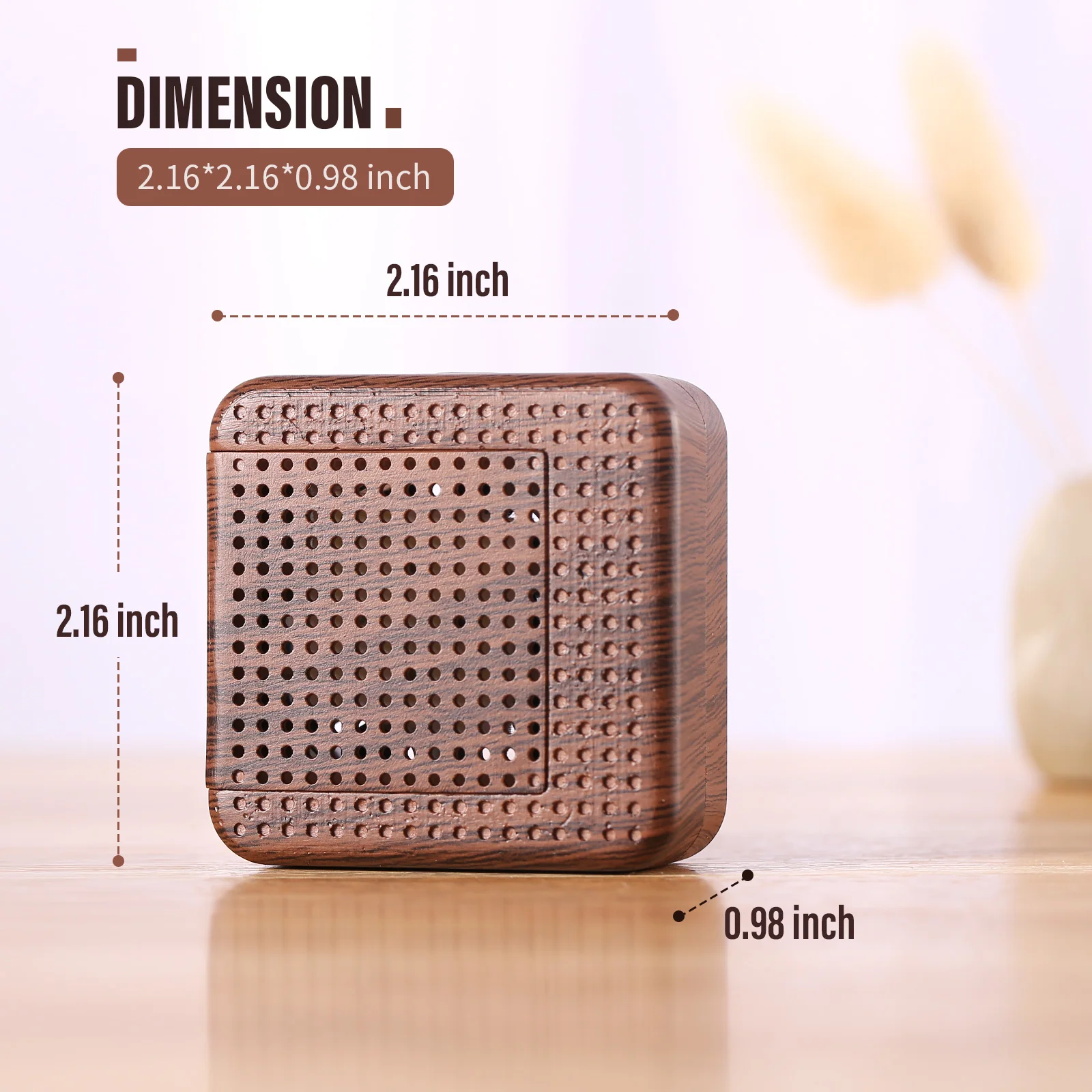 Weljoy Wood Grain Portable Diffuser for Essential Oils – Car or Travel, Mini Size, Quiet, Waterless, Re-Chargeable Battery