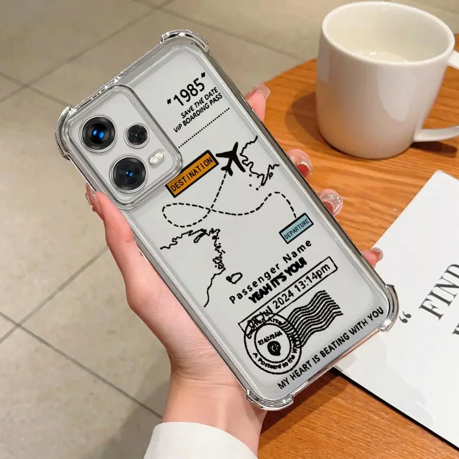 Vereenvoudigde reiskaarthoes voor Xiaomi Redmi K80 5G K80 Pro A3 14C A3X A5 13C Clear Cover