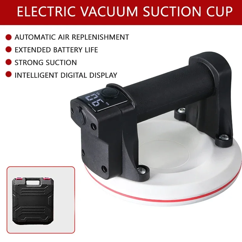 Electric Vacuum Suction Cup 6 Inch 200KG Lifter Load Capacity Heavy-Duty Hand-Held Glass Lifter Moving Large Granite Tile Tool