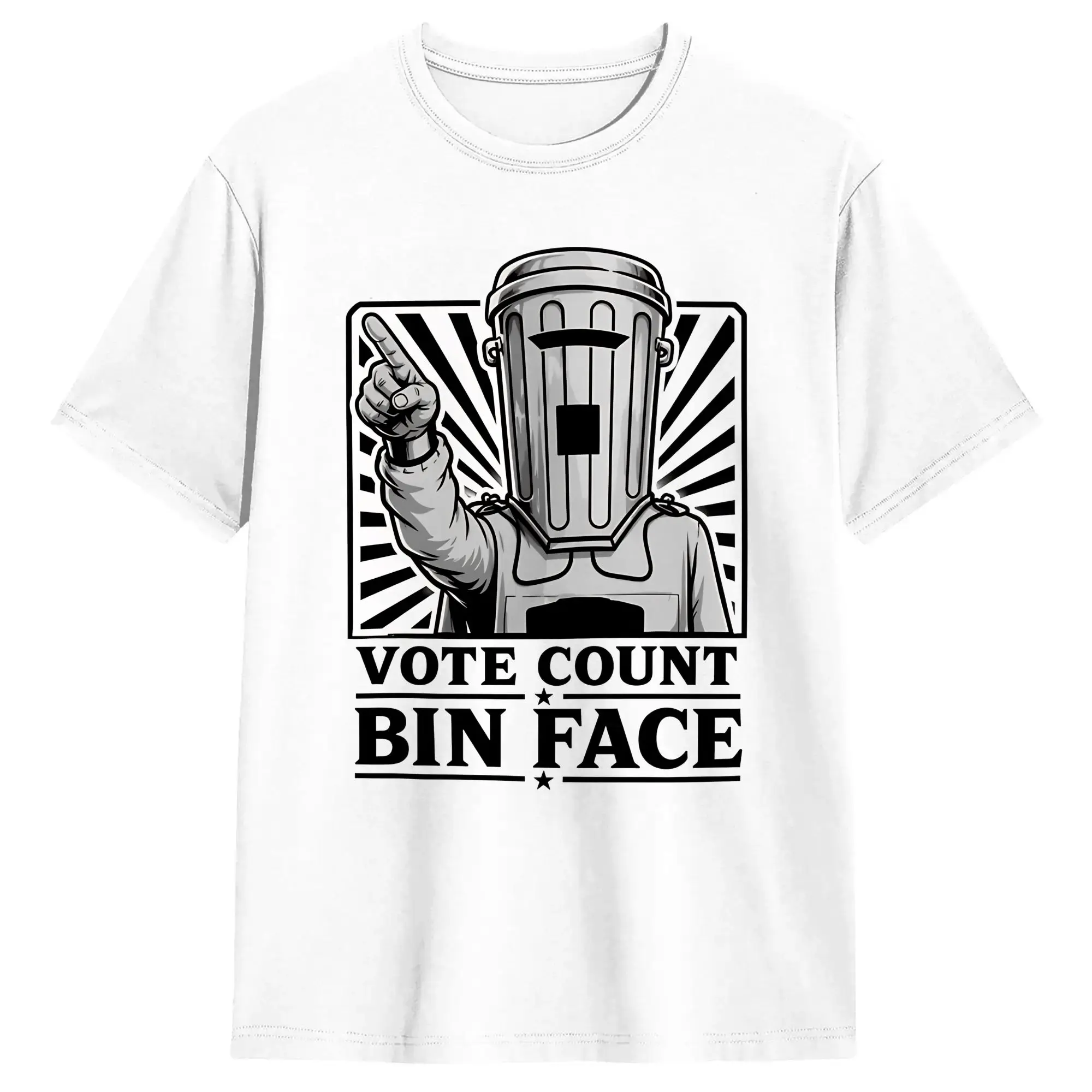 Count Binface Men T Shirt  Vintage Tee Shirt Short Sleeve Crewneck T-Shirt 100% Cotton Unique Clothes