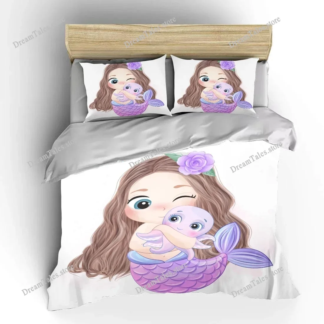 

Cartoon Girl Double Bed Duvet Cover Bed European Bedding Sets Home Textiles Luxury Pillow Cases Bedroom Bedding Sets Luxury Gift