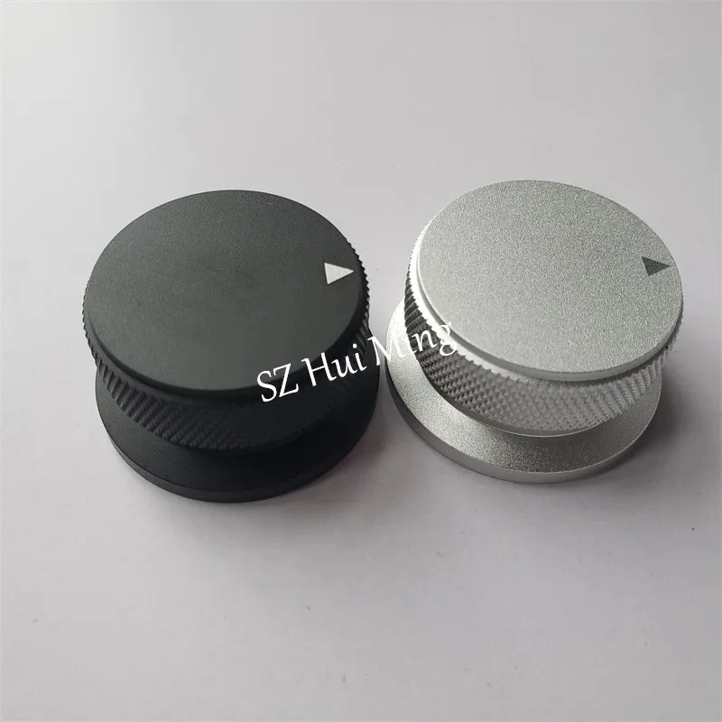 2Pcs Knurled Knob For Potentiometer Cap Aluminum Knobs Sandblast 34*20mm 38*20mm Triangle Decoder Button Volume Tube Amplifier