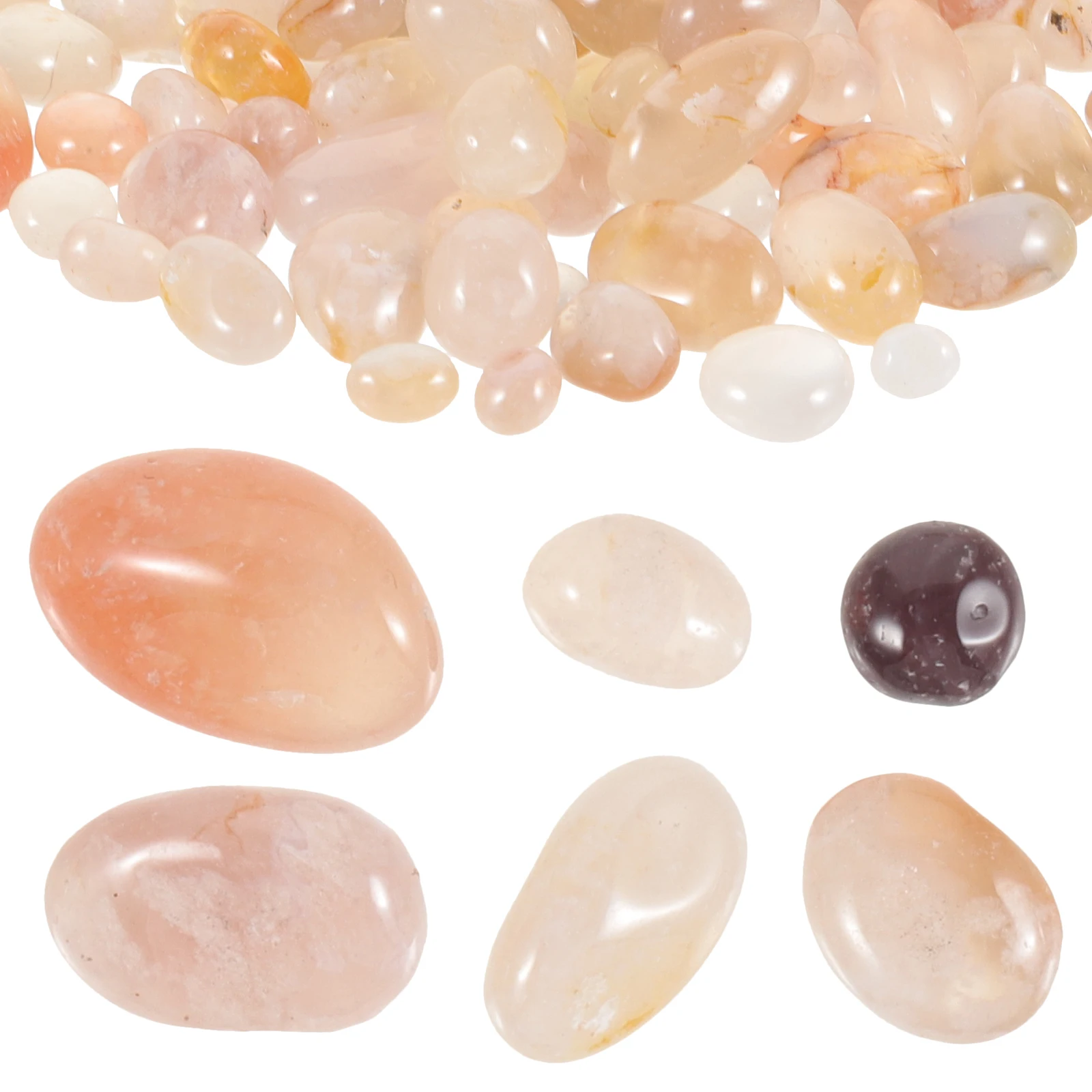 

Agate Pebbles 5-10mm 100g Decorative Stones for Fish Tank Landscaping Plant Pots Hydroponics Yard Garden Water Features