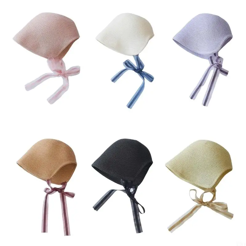 E7CE Small Baby Sun Hat for Girl Toddlers Summer Bucket Hat Kid Sun Beach Hat Little Girls Hat Princess Hat