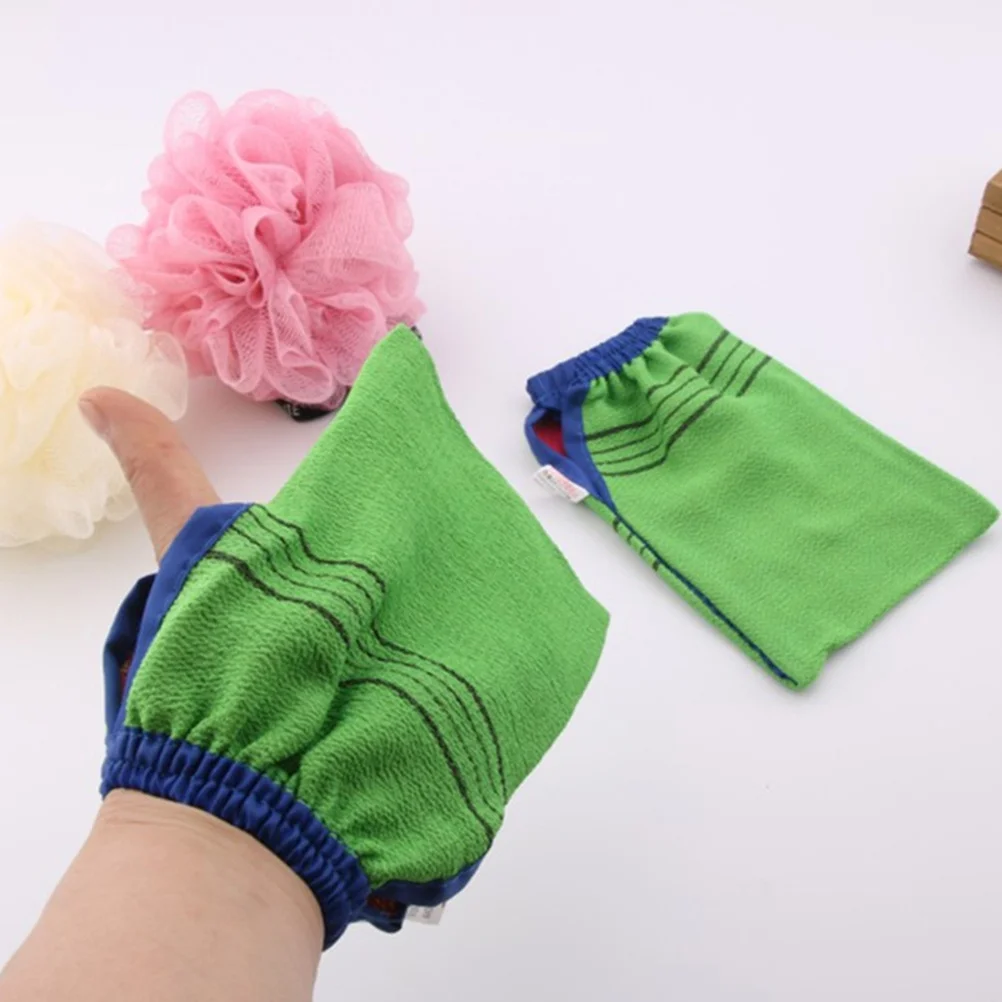 

3Pcs Rubbing Gloves Bamboo Fiber Unisex Double-Sided Shower Scrubber Exfoliating Bath Towel Body Rubbing Gloves