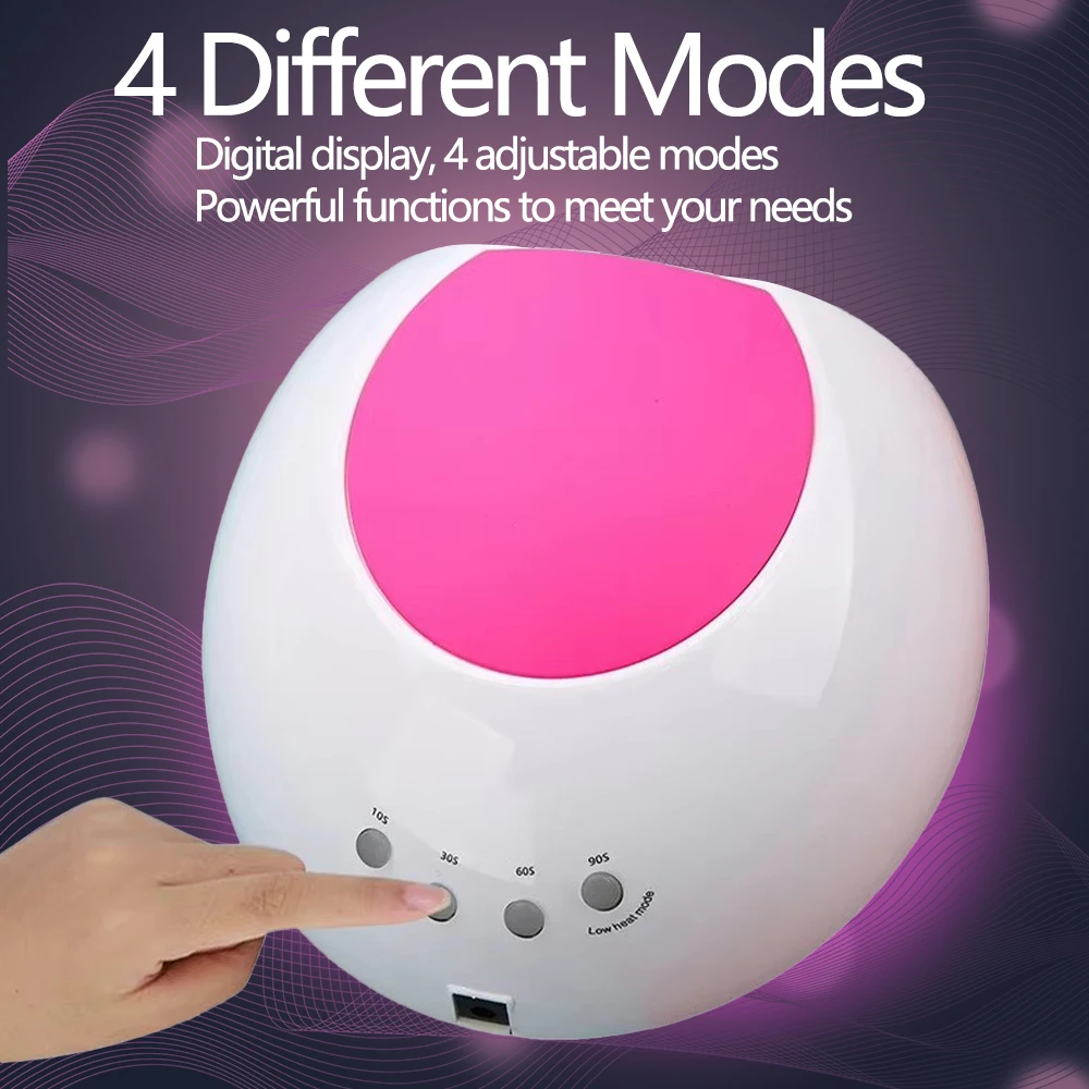 YIKOOLIN SUN2C UV-nagellamp 48 W LED-nagellamp Compatibel met alle geltypes met 4 timerinstellingen Sneldrogende nageldroger