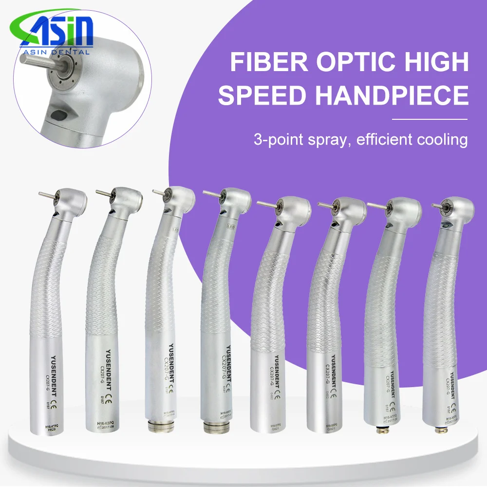 COXO Dental Handpieces Fiber Optic High Speed Air Turbine Standard/Torque Head for 6 Pin Coupler Fit KAVO NSK WH Sirona