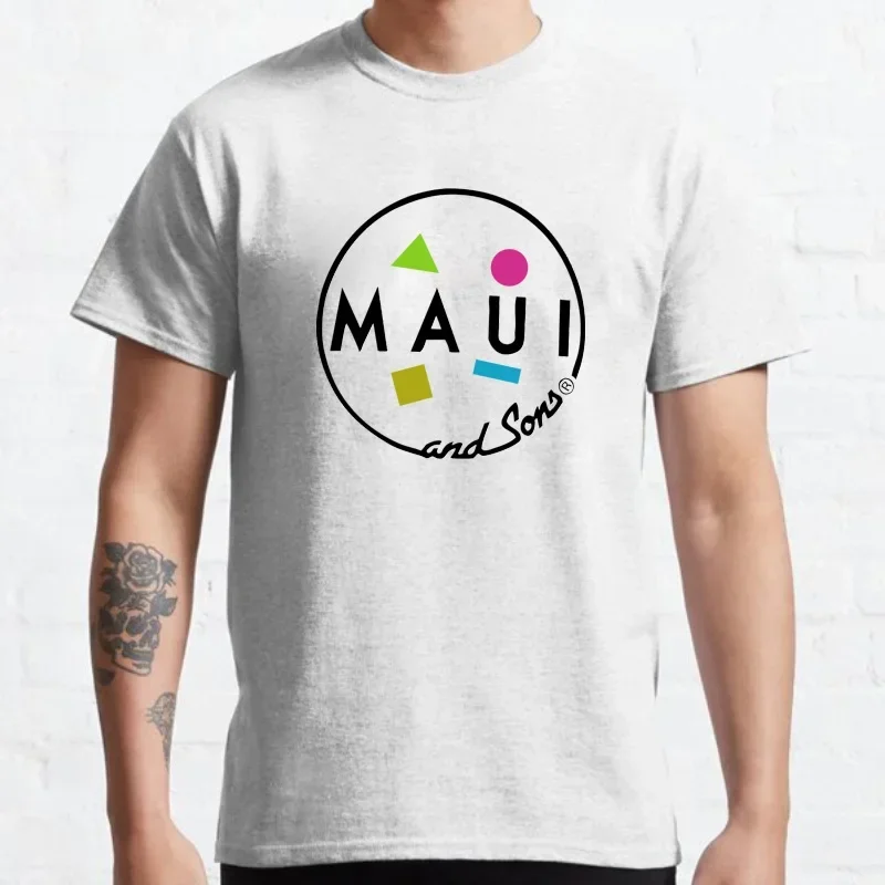 Men Clothing Ropa Hombre Camisetas Dropshipping Hot Maui and Sons Mens Black TShirt Size XS-4XL Casual Short Sleeve Men T Shirt