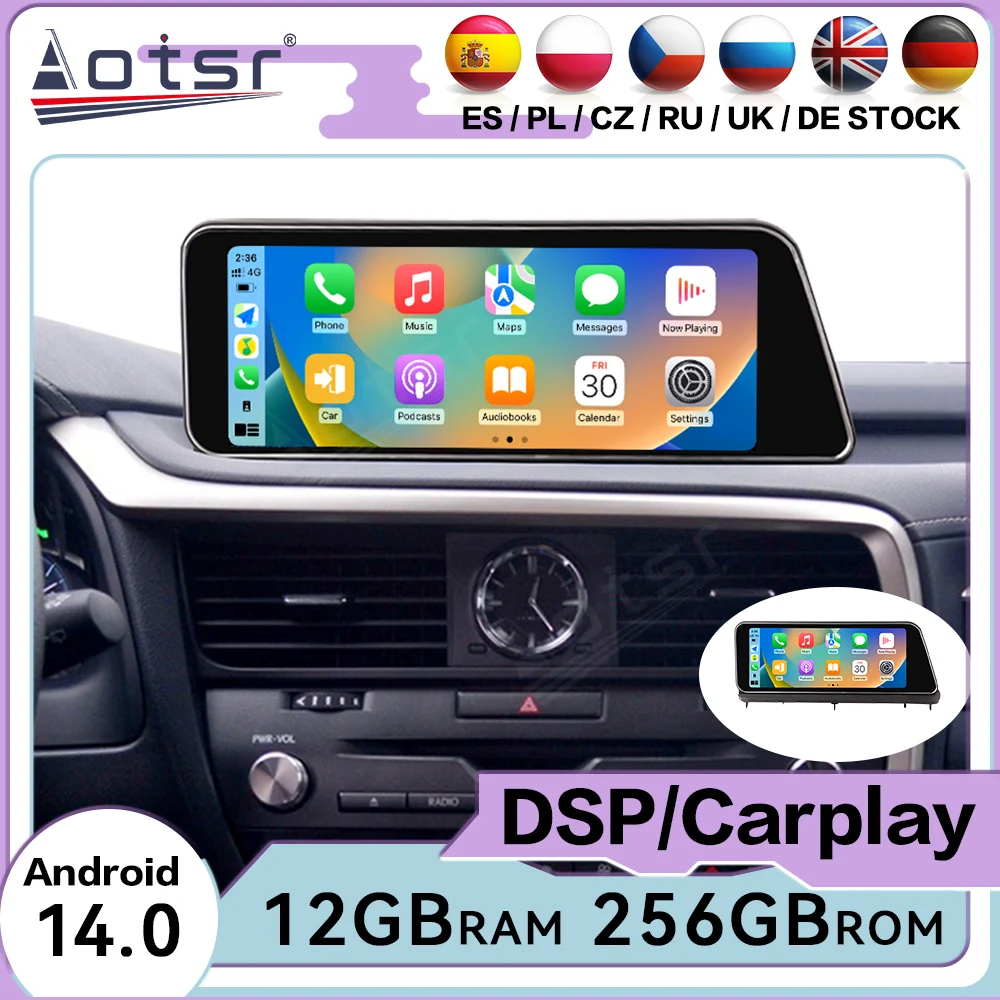 

Car Radio With Android Screen Multimedia For Lexus RX 2016-2019 GPS Navigation Audio Stereo Coche With BT Wifi Head Unit