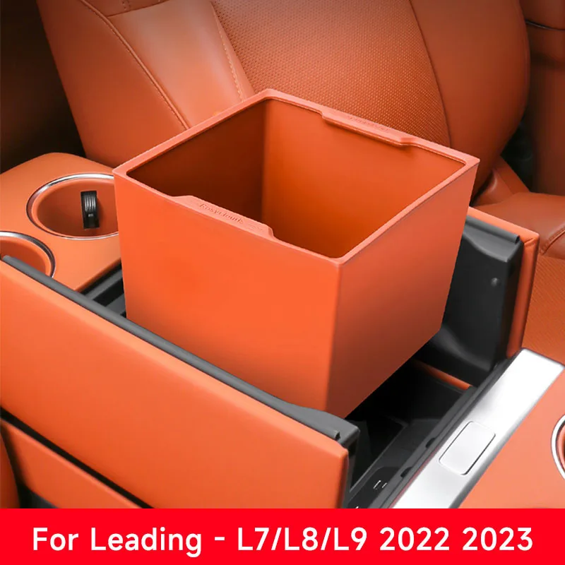 for Leading Ideal Lixiang L7 L8 L9 2022 2023 Center Control Armrest Bottom Silicone Storage Box Interior Automotive Accessories