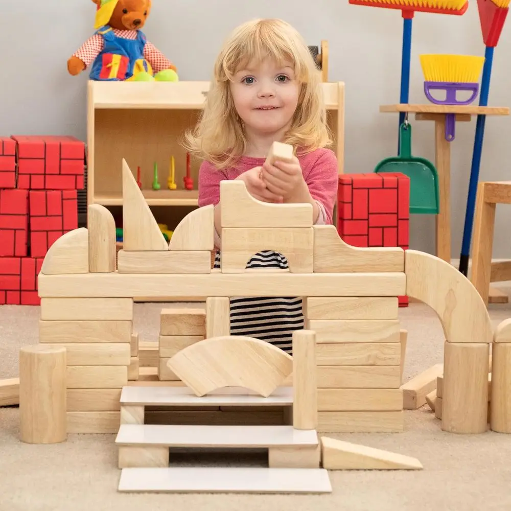 Fortschrittliches Holzblock-Set für Kinder: 85-teiliges konstruktives Spielzeug CP-U305