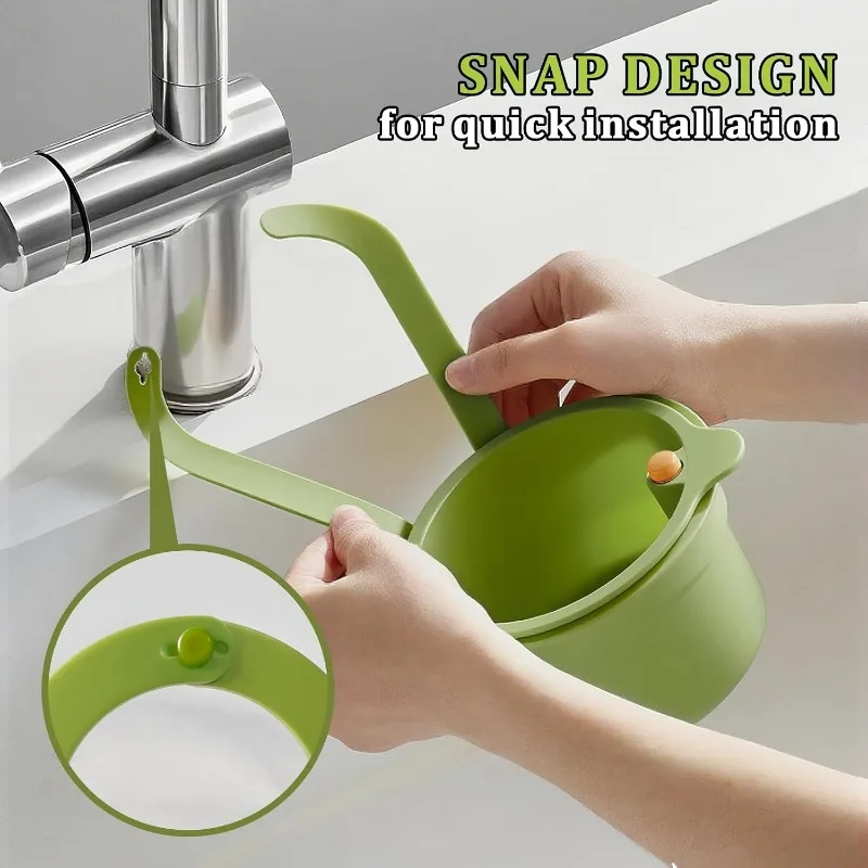 Creative Kitchen Sink Hanging Strainer Basket Detachable Openable Bottom Cover Kitchen Garbage Filter Quickly Drain Clean Rack