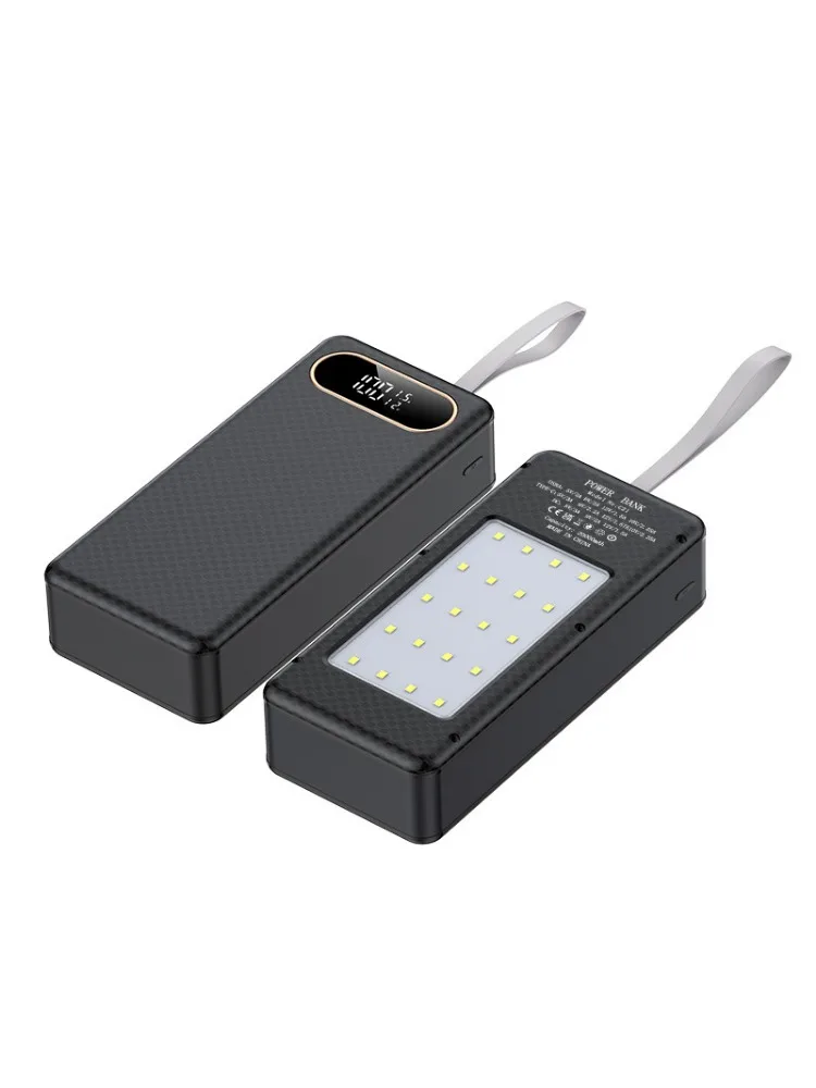 Pudełko do samodzielnego montażu na 21 baterii 18650, powerbank z szybkim ładowaniem 22,5W, obudowa z podwójnym USB, ładowarka USB-C i DC do iPhone'a z diodą LED — zdjęcie produktu 7
