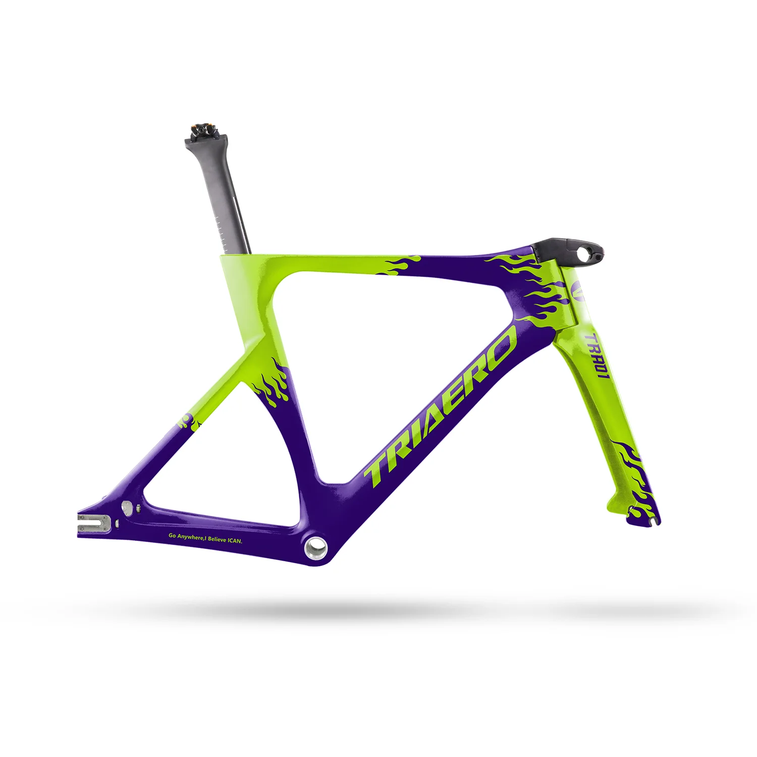 ICAN TRA01 Newest Carbon Track Bike Frame With BSA Bottom Bracket Add Paint Or Matte TT Frameset Professional Limit Competition