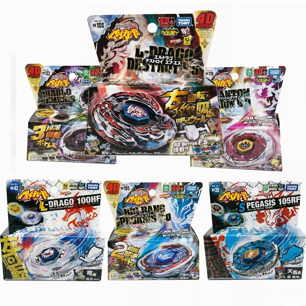 TAKARA TOMY BB108 L-Drago Destructor F:S/BB88 Meteo L-Drago LW105LF/BB30 Rock Leone 145WB original en caja