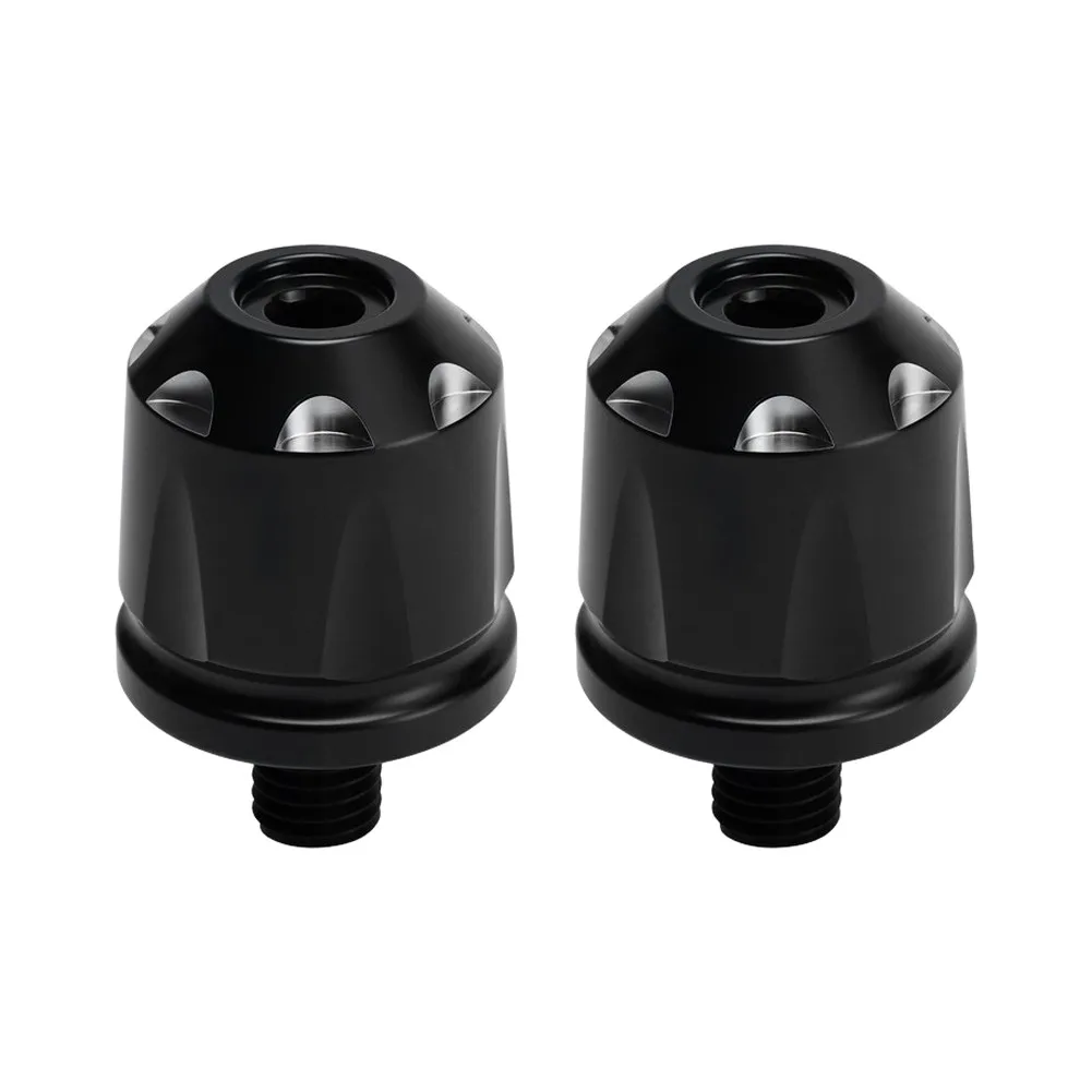 For Long-distance Riding Weighted Handlebar End Cap Stainless Steel Bar End Gloss Black Finish Minimize Hand Fatigue