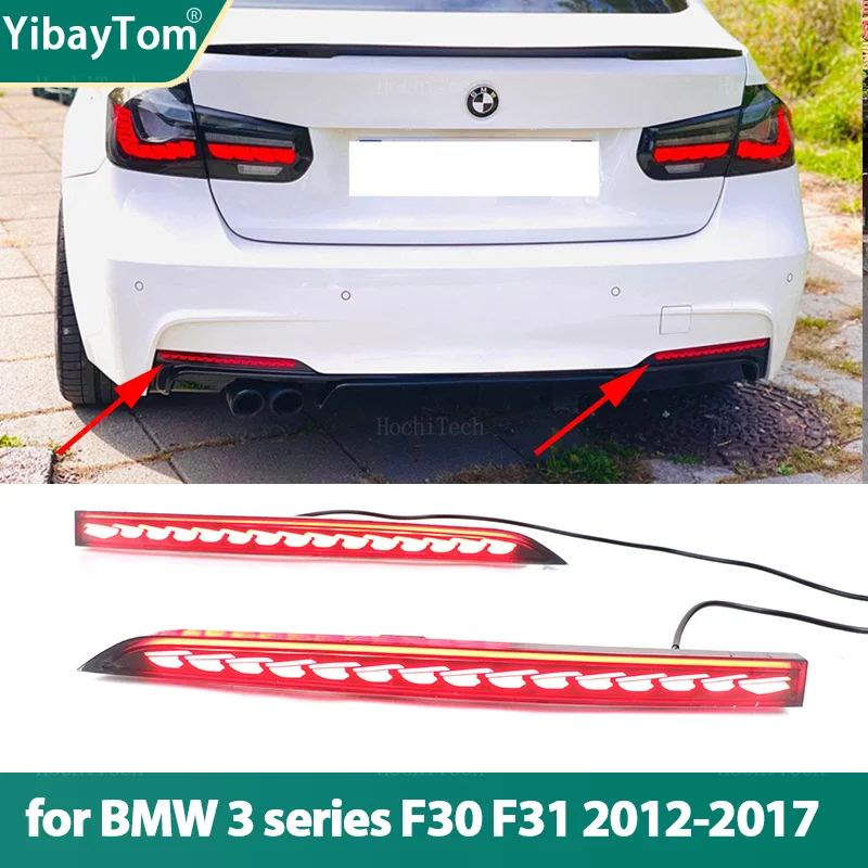 Functions LED Reflector Lamp Rear Fog Lamp Bumper Brake Light Dynamic Turn signal Lamp For BMW 3 Series F30 F31 2012-2017