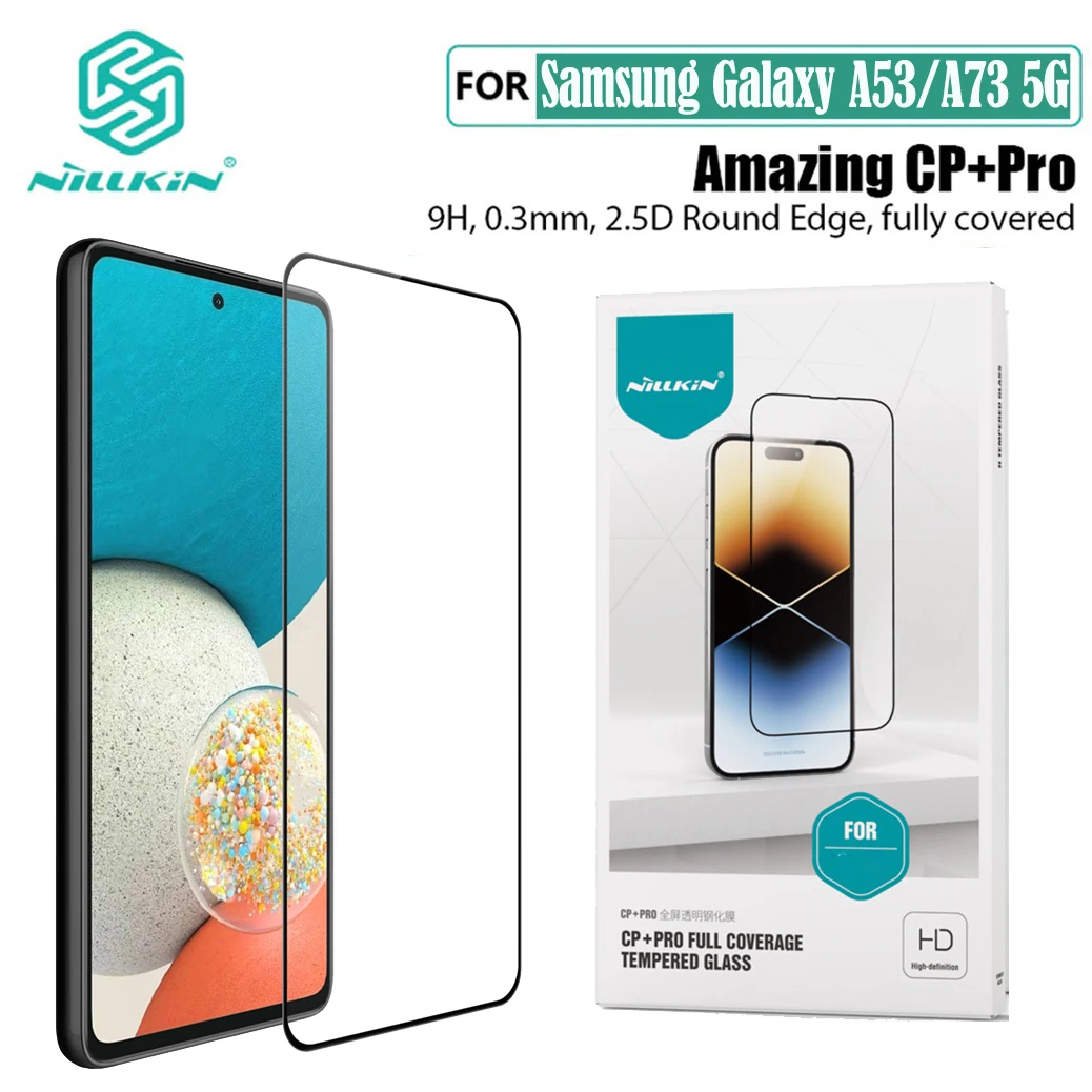 For Samsung Galaxy A53 A73 A33 A23 A13 4G 5G Tempered Glass Nillkin CP+PRO Anti-Explosion Full Glue Fully Screen Protector Film