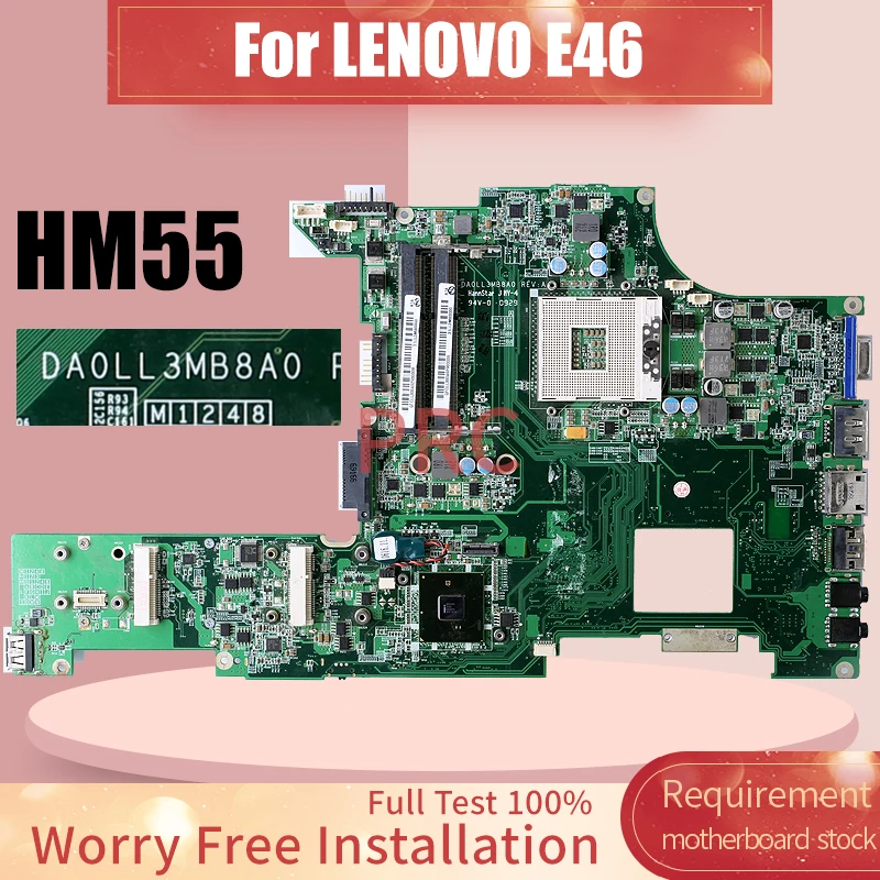 

Материнская плата для ноутбука LENOVO E46 DA0LL3MB8A0 HM65, материнская плата для ноутбука