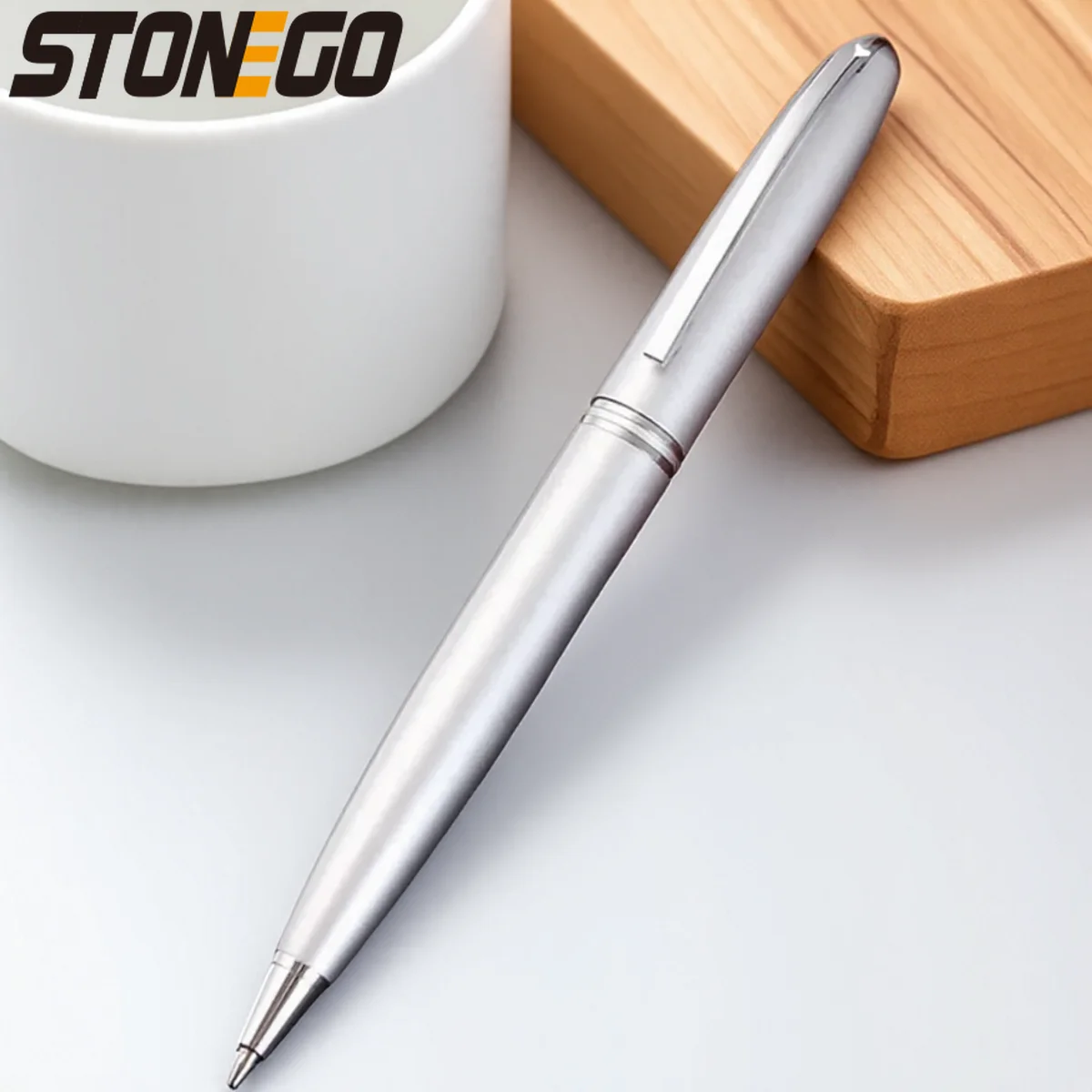 

Retractable Twist Metal Ballpoint Pens Smooth Writing Medium 1.0mm Black Ink Pens Office Supplies