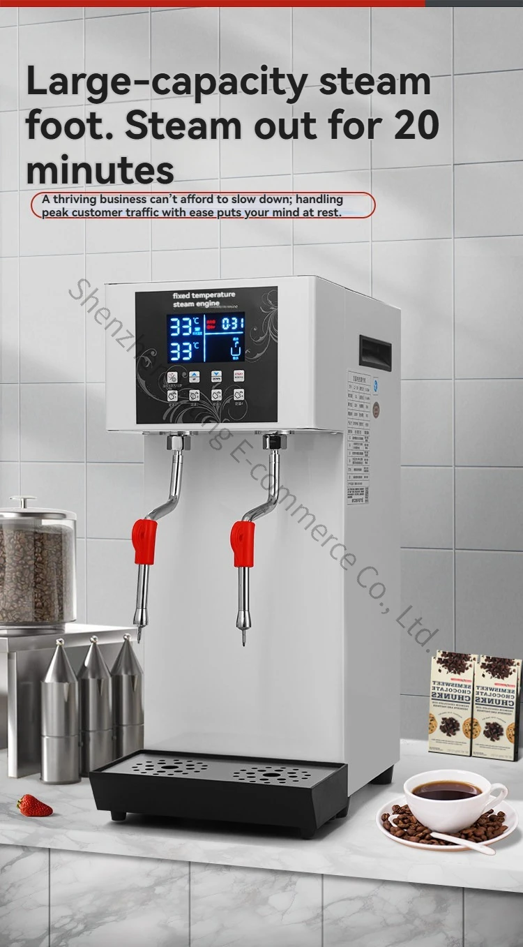 Water Heater Fixed Temperature Steam Milk Foam Machine Commercial Milk Tea Shop  Automatic Milk Tea Heating Engine