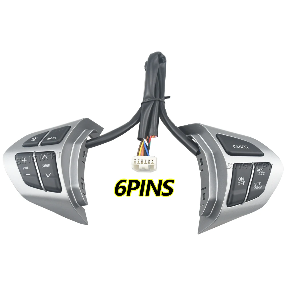 6 PINS Multifunction Volume Buttons Steering Wheel Cruise Control Switch For Suzuki Grand Vitara 2006 2007 1.6 MT 3-door Edition