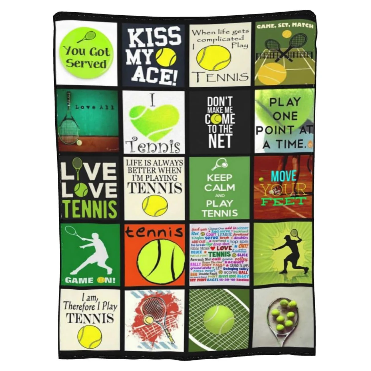 Tennis Sports Plush Plush Blanket Plush Super Soft, Comfortable and Warm Tennis Blanket Girl Boy Girl  Bed Decoration