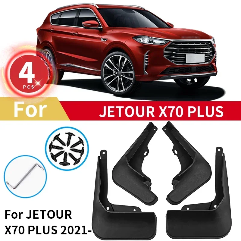 

4pcs Mudguard For JETOUR X70 PLUS 2021 2022 Mud Flaps Wheel Car Fenders Front Rear Accessories Set Splash Guards Mudflaps