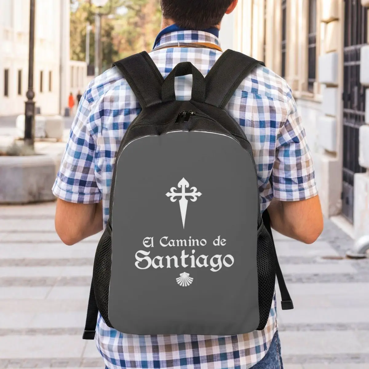 Custom Camino De Santiago De Compostela Shell Saint Backpack Women Men Fashion Bookbag for College School Bags