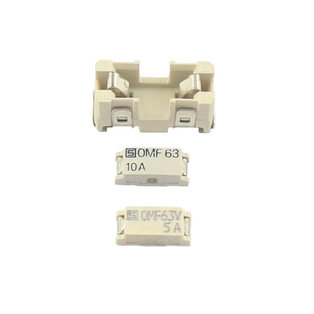 20pcs OMF 63 SMT Fuse 7.4 x 3.1 mm Fast Quick Acting Surface Mount 63V F 5A 10A / OMH 125 Fuse Holder