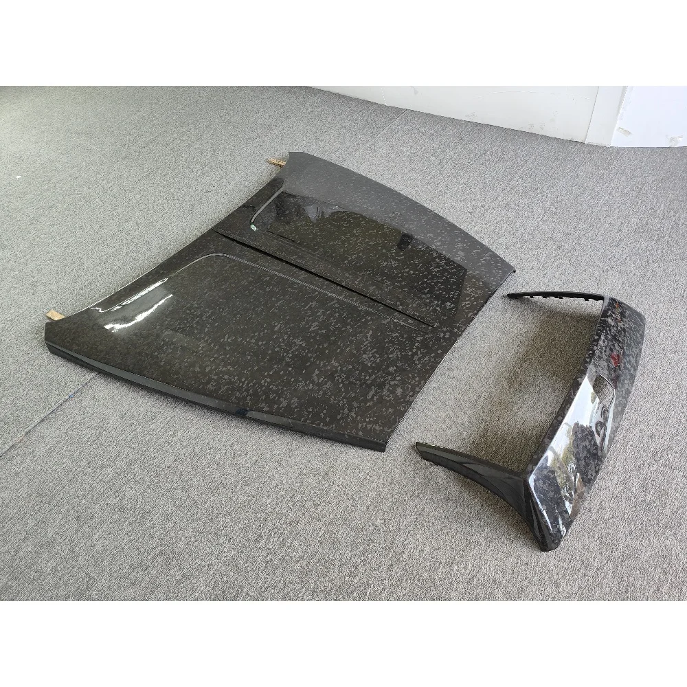 

For Rolls Royce Phantom Modified M-style Forged Pattern Dry Carbon Fiber Front Engine Protective Cover Engine Hood