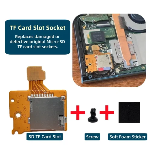Imagen 2 del producto Compatible con SD para Nintendo Switch, ranura para tarjeta para lector de tarjetas TF, reemplazo de enchufe para consola