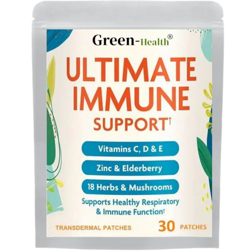 

30 Patches Ultimate Immune Support Transdermal Patches Vitamin C, D, E And Zinc Daily Immune Defense & Antioxidant Support