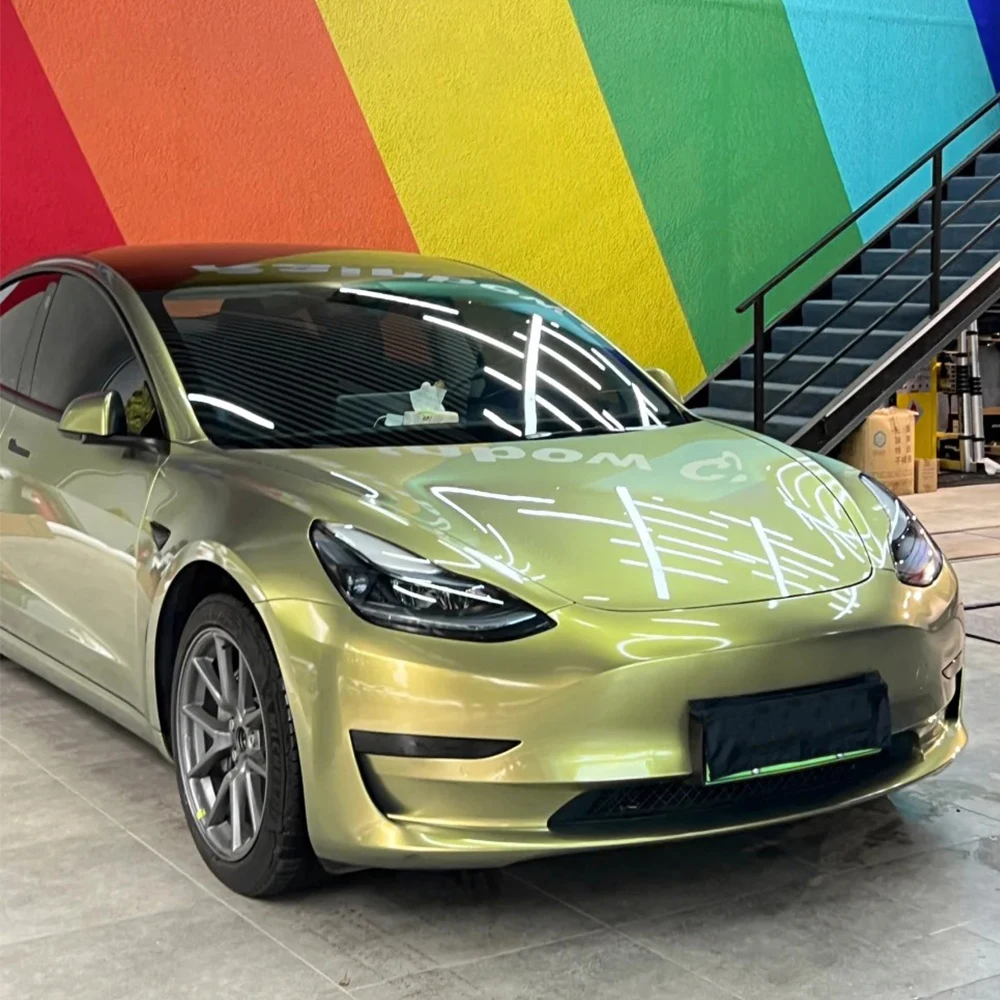 

Car Vinyl Film PET Platinum Urban Creen Bamboo Auto Vinyl Wrap Film Self Adhesive Motorcycle Car Body Decoration Decal Sticker