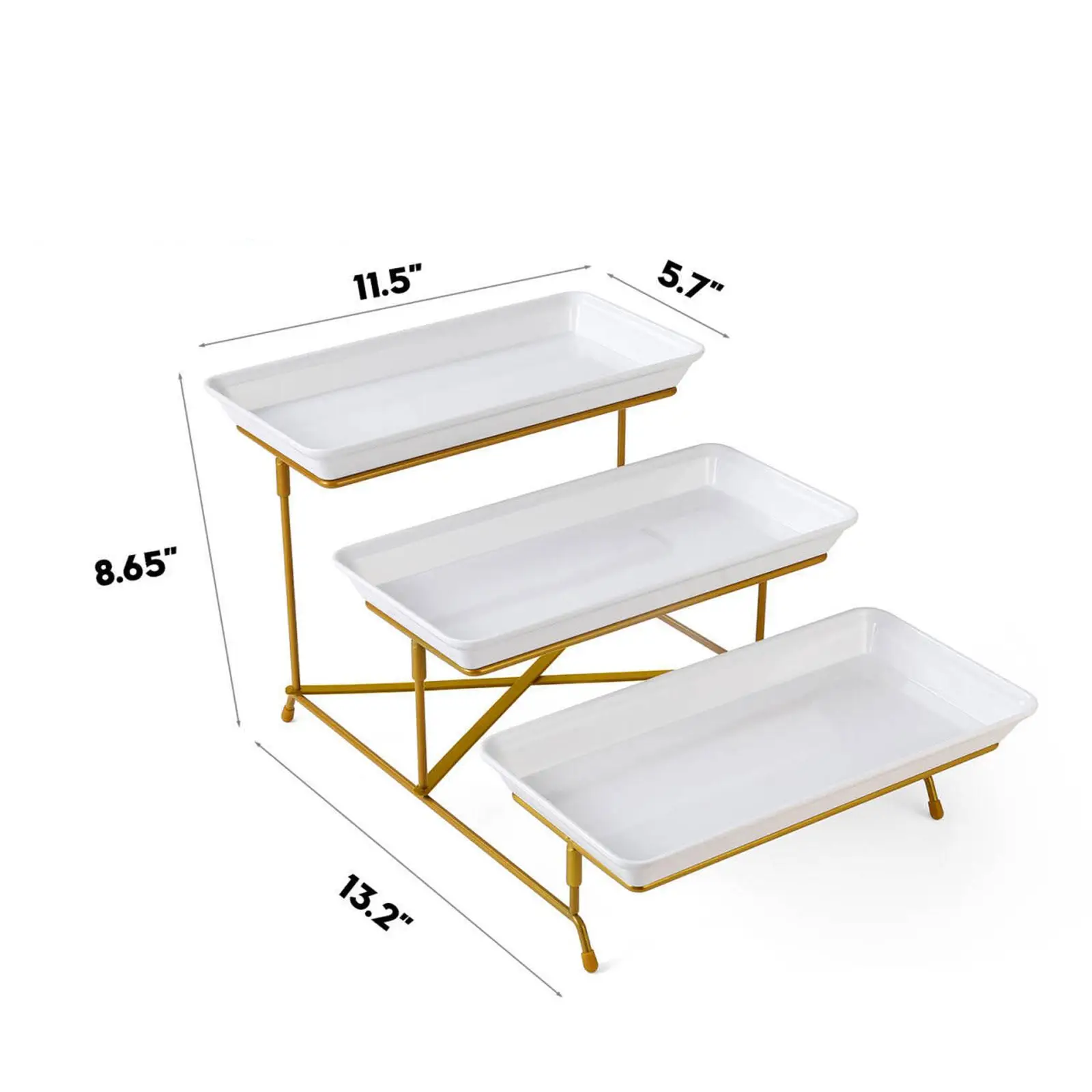3 Tier Serving Tray Reusable Sturdy Practical Versatile Fruit Dessert Stand Cupcake Display Stand for Fruit Snack Cake Veggie