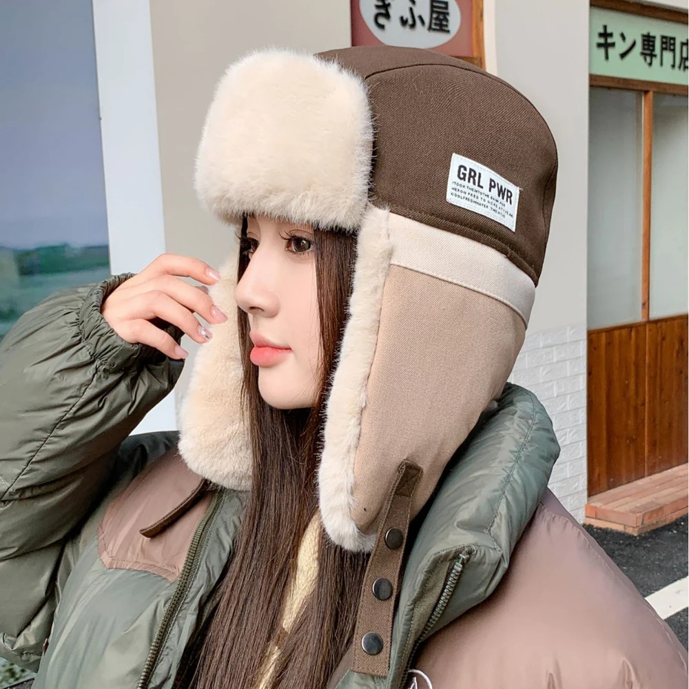 Doitbest Pilot Outdoor Winter Hat Russian Hat Women\'s Fashion Hat 방한모자 Labeling Pilot Men\'s шапка ушанка Warm Bomber Ushanka